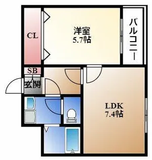 ドムス東栄【4階】の間取り