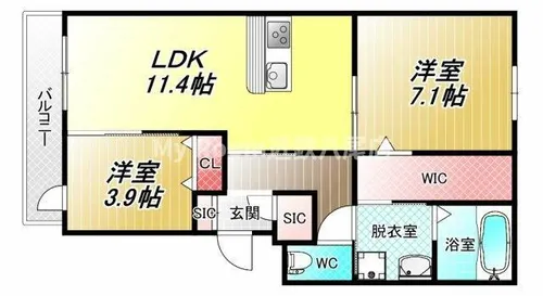 ミュアフィールド【2階】の間取り