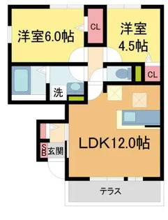 D−room加茂 A棟【1階】の間取り