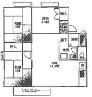 ガーデンハウス【A-102号室】の間取り