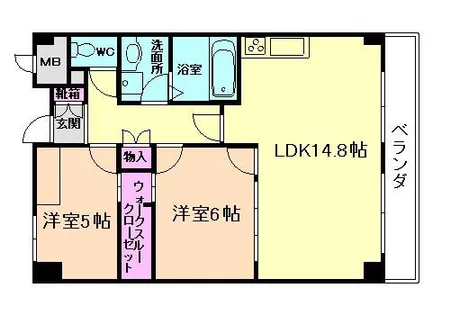 グリーンヒル【3階】の間取り