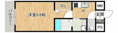 彩都シオン【2階】の間取り