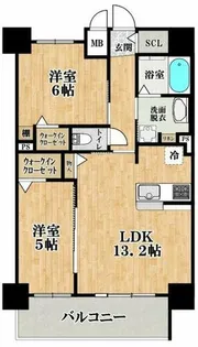 ふぁみーゆ平野【4階】の間取り