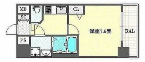 ララプレイス四天王寺夕陽ケ丘プルミエ【8階】の間取り