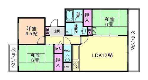 フォルク北千里L棟【2階】の間取り