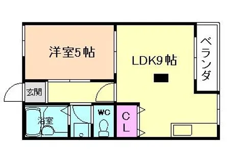 アイランド箕面【2階】の間取り