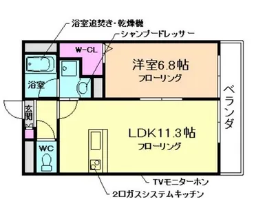アムール彩都Ⅱ【2階】の間取り