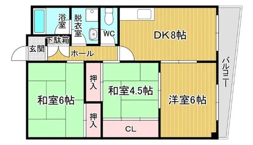 ラ・パース【103号室】の間取り