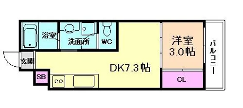 ワコーレヴィータ池田栄本町【304号室】の間取り