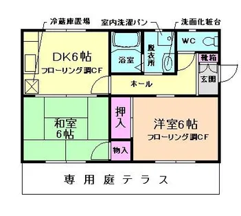 真鍋ハイツ【101号室】の間取り