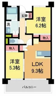 グリーンヒルズ仁川8号棟【1階】の間取り