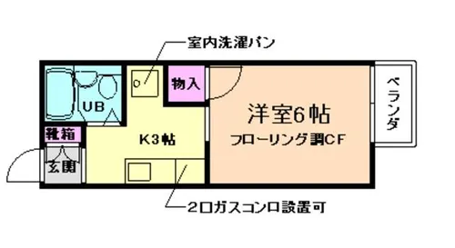 ジュネス阪本【1階】の間取り