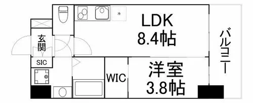 大阪府大阪市北区大淀中2丁目【マンション】の間取り