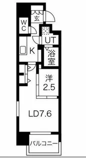 ファーストフィオーレ心斎橋イーストⅡ【14階】の間取り