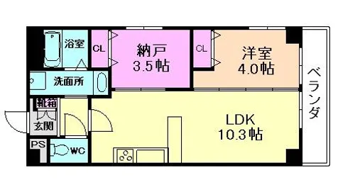 グランジュテ寺畑【2階】の間取り