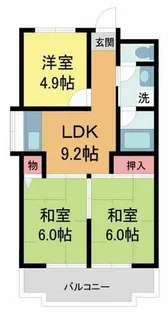 マンションライズ【4階】の間取り