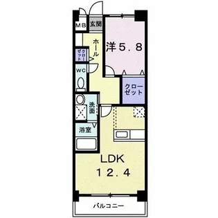 プリンセスガーデン本館【4階】の間取り