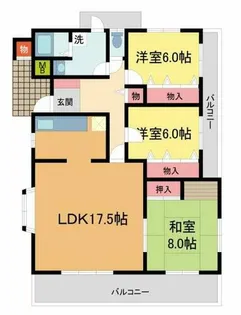 シャルマン屋敷本【1階】の間取り