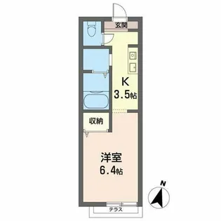 ディアス住吉【105号室】の間取り