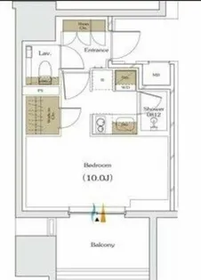 ザ・パークハビオ谷町六丁目クロス【10階】の間取り