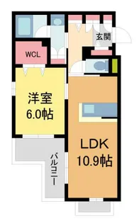Shamaison Blanche 岡本【102号室】の間取り