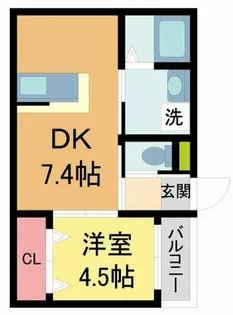 グランメール芦屋南宮町【202号室】の間取り