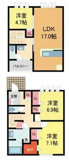 芦屋川ガーデンヒルズ【1階】の間取り