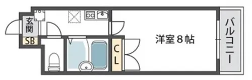 Raffine御所西【1階】の間取り