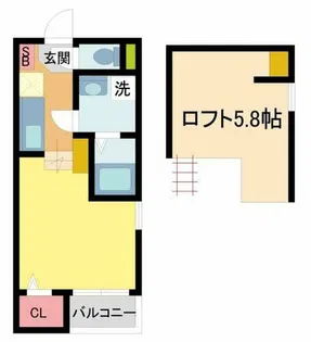 ハーモニーテラス石橋【1階】の間取り