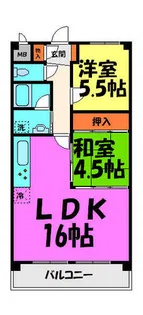 ビスタ萩原台【2-302号室】の間取り