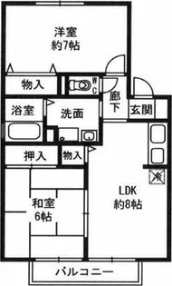 トリヴァンベール松川【202号室】の間取り