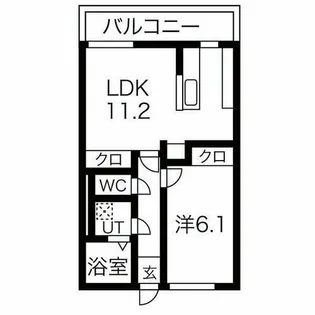 アサヒレジデンス【202号室】の間取り