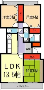 ロイヤルオーク【205号室】の間取り