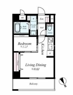 ウインステージ大博通り【6階】の間取り