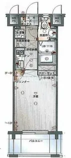 エンクレスト天神Ⅲ【9階】の間取り