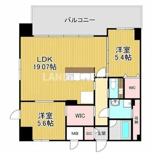 アクシオン薬院プレミアム【5階】の間取り