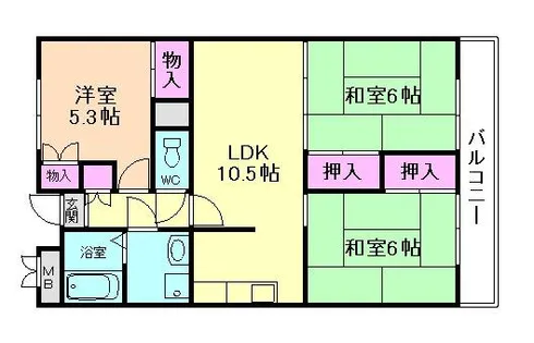 マルヤマビル【5階】の間取り