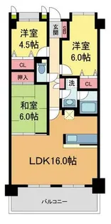 レジオン川西多田【2階】の間取り
