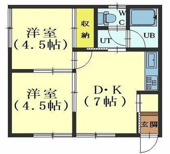 ラ・ネージュ上野町【102号室】の間取り