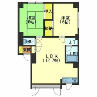 ハイツチャフル【203号室】の間取り