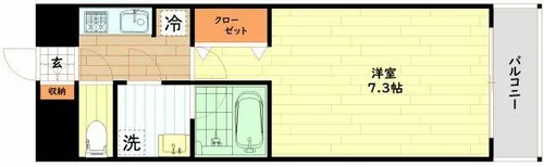 スワンズ大阪アクシオン【5階】の間取り