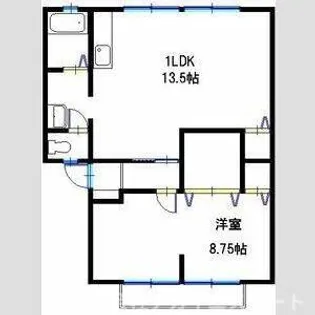 ハイツサンライフC棟【1階】の間取り