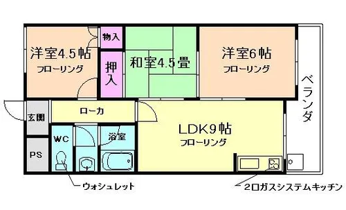 プランドール百楽荘【1階】の間取り