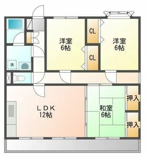 サンコウ舞松原2【3階】の間取り