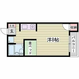 ジュネス新在家F【103号室】の間取り