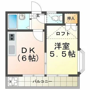 コリーヌ塩屋【1階】の間取り
