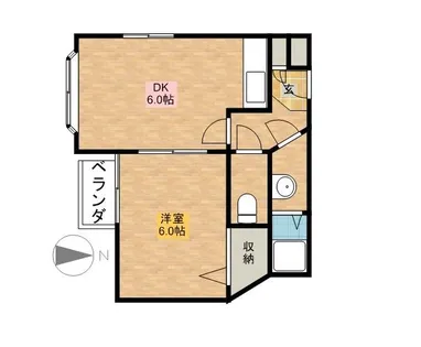 サンライズ柴田【4階】の間取り