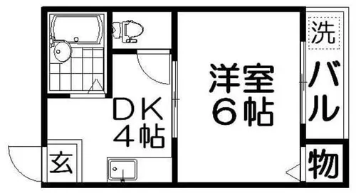 クイーン桜木【1階】の間取り