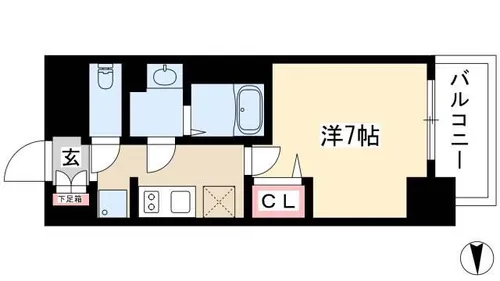 プレサンス上前津フィット【204号室】の間取り