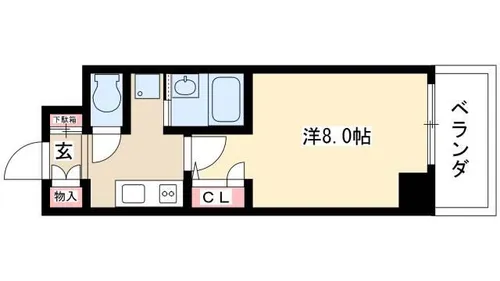 大須レジデンス(門前町)【1405号室】の間取り